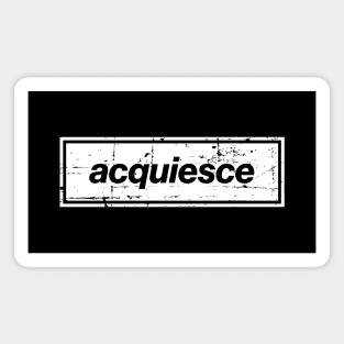Acquiesce - The Mancunian Indie Anthem White Magnet